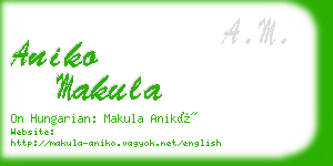 aniko makula business card